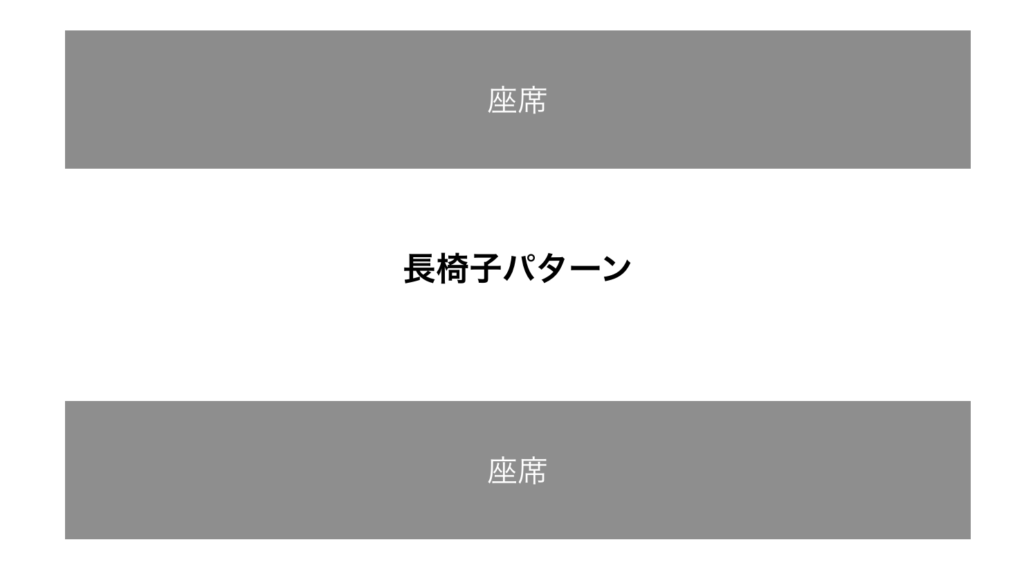 長椅子タイプ。