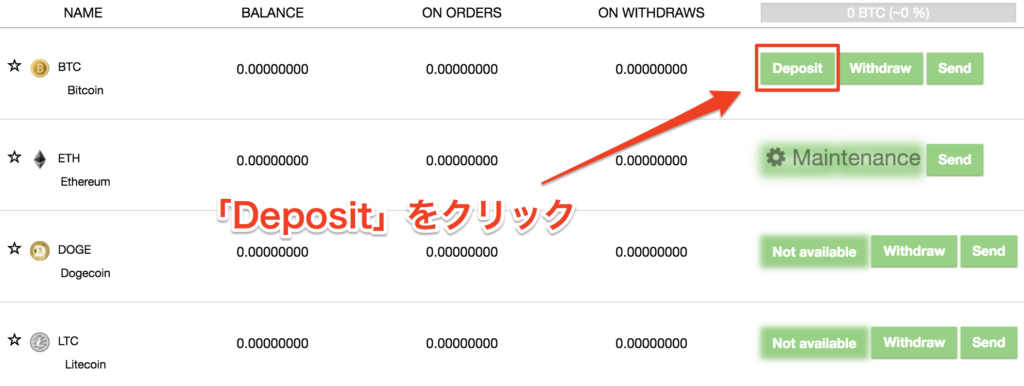 MERCATOX(メルカトックス)に送金するステップ1