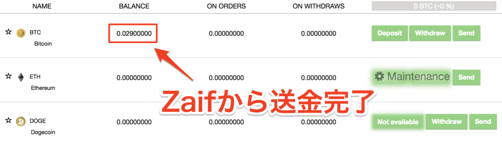 MERCATOX(メルカトックス)に送金するステップ3