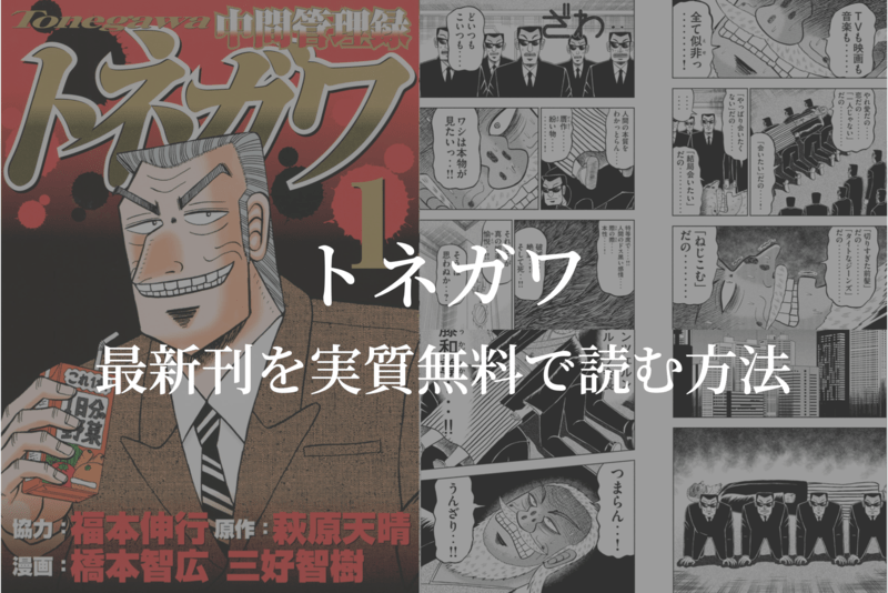 【最新刊9巻】漫画『トネガワ』を実質無料で読む方法を紹介する