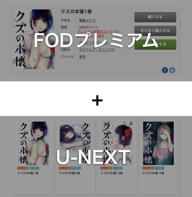 FODプレミアムとU-NEXTを活用すればクズの本懐が無料で読める!
