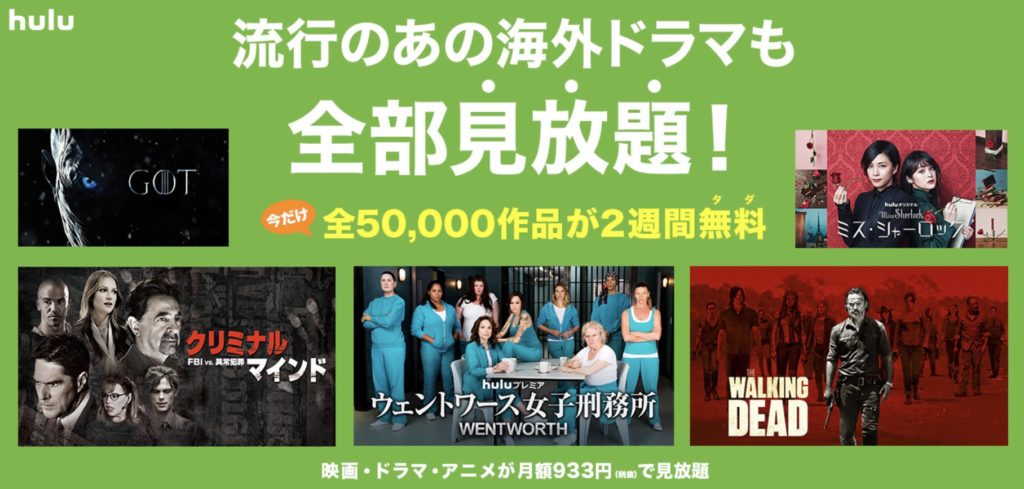 huluの価格・デメリット・メリット